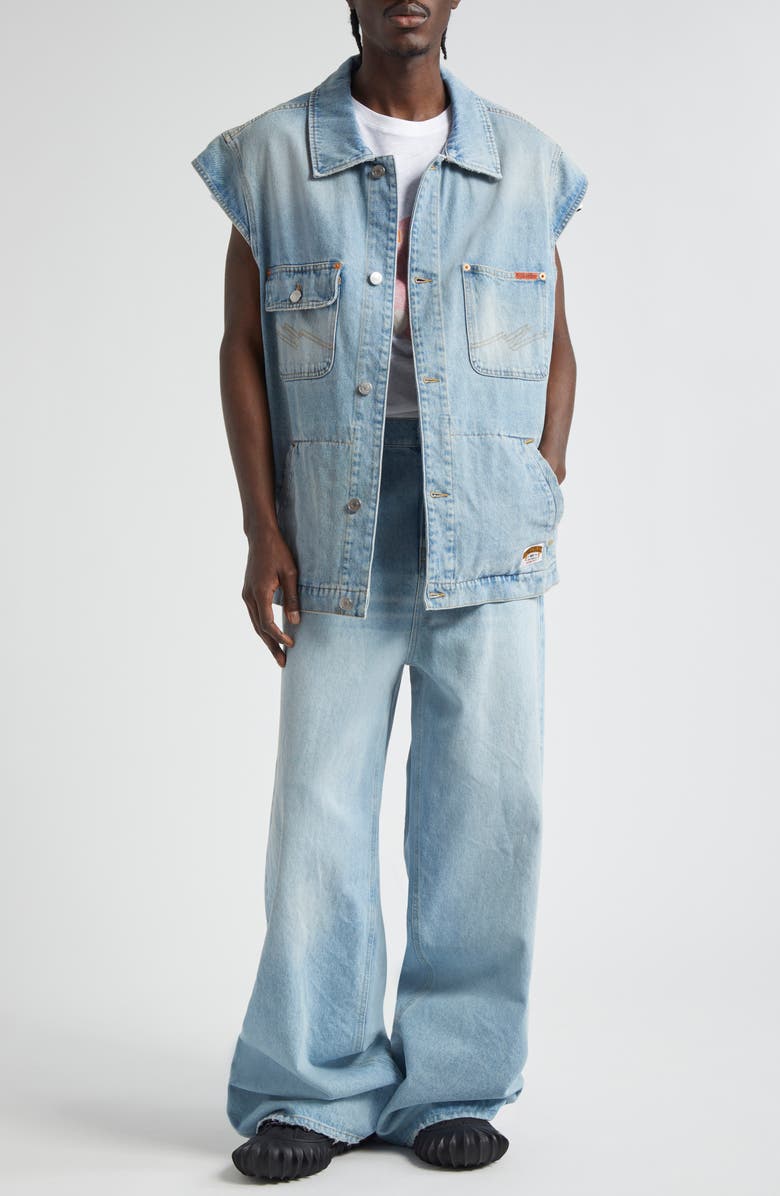 Martine Rose Extended Wide Leg Jeans, Alternate, color, 