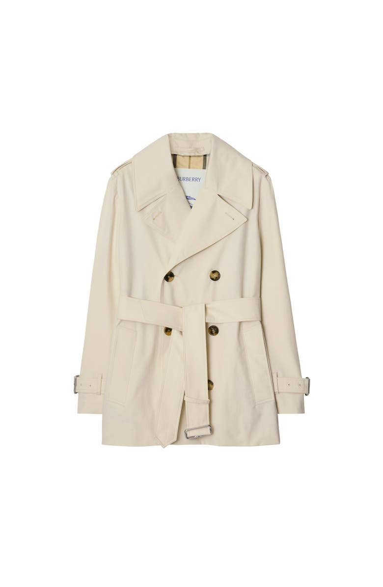 Burberry Short Gabardine Trench Coat, Alternate, color,