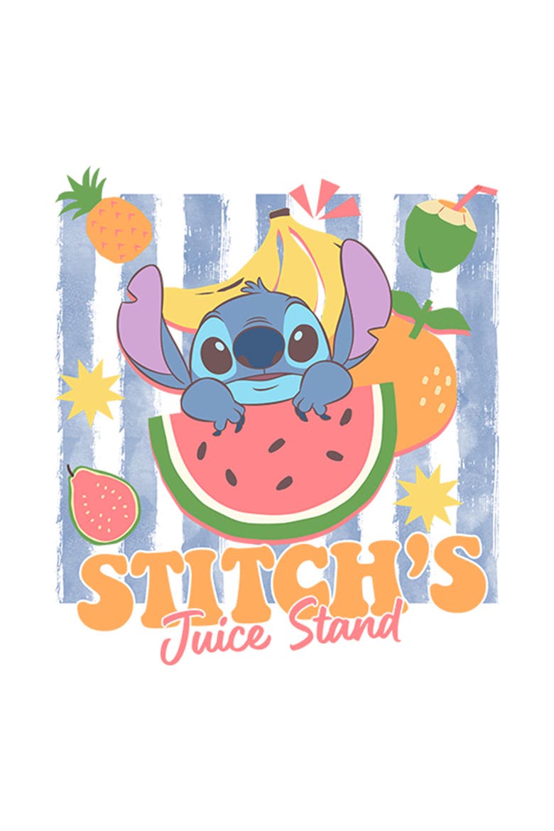 Girl's Lilo & Stitch Alien Juice Stand  Graphic T-Shirt, Alternate, color, White