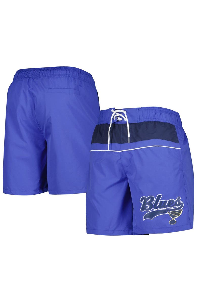 STARTER Men's Starter Blue St. Louis Blues Freestyle Volley Swim Shorts, Main, color, Blue