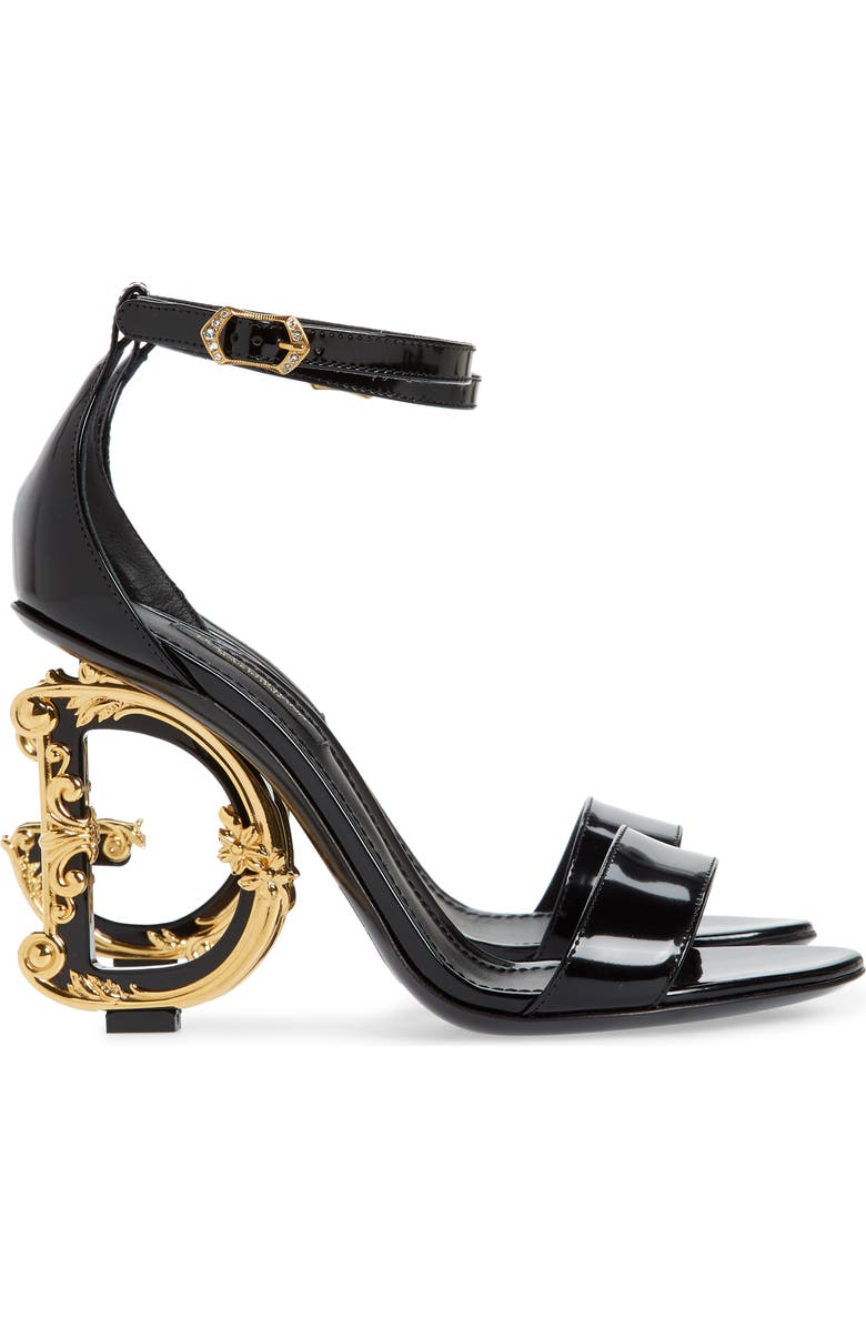 Dolce&Gabbana Keira Baroque DG Heel Sandal, Alternate, color,