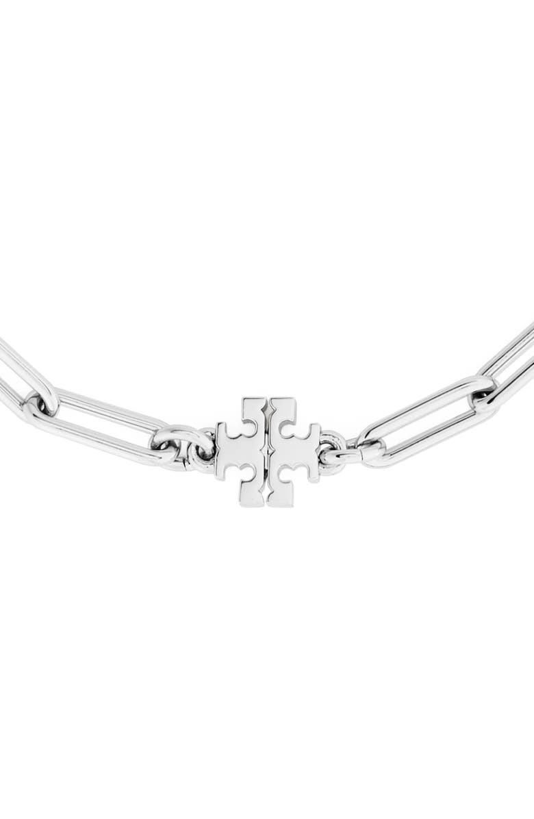 Tory Burch Good Luck Chain Bracelet, Alternate, color, Tory Silver