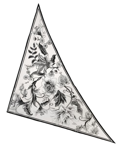 Echo Sunkissed Silk Triangle Scarf In Cream