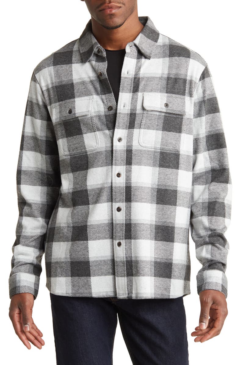 7 Diamonds Generation Stretch Plaid Button-Up Shirt, Main, color, 