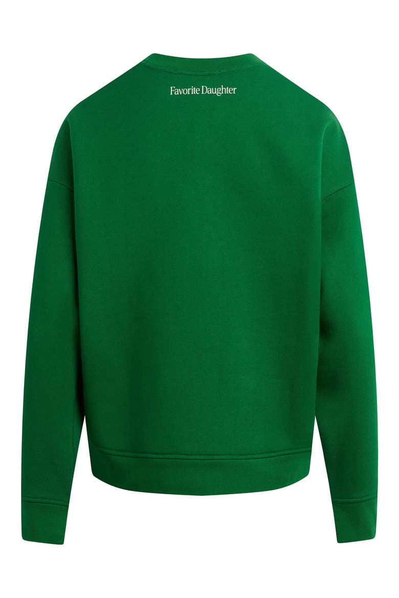 The Go Sports Cotton Blend Sweatshirt, Alternate, color, GREEN/ WHITE