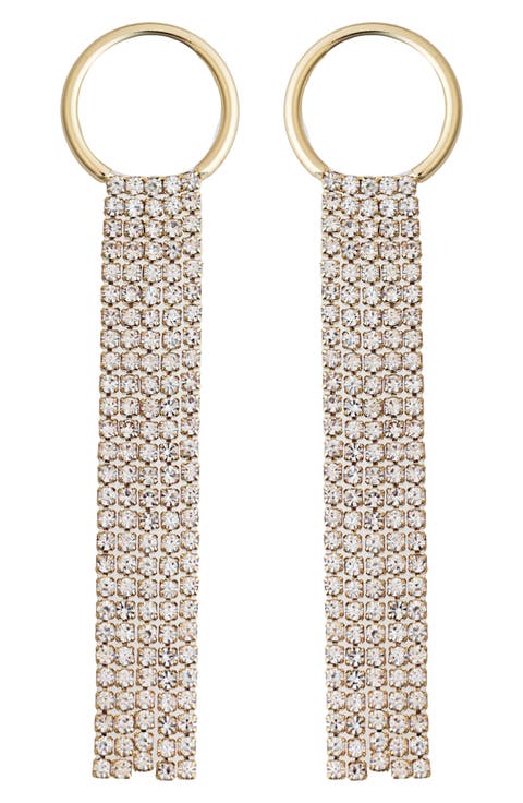 Cubic Zirconia Fringe Earrings