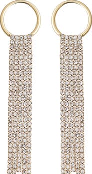 Panacea Cubic Zirconia Fringe Earrings