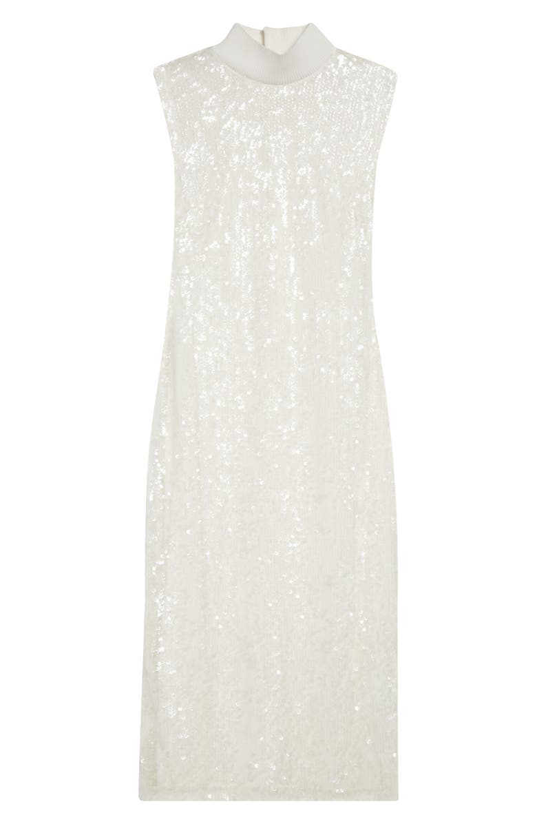 Ramy Brook Catherine Sequin Sleeveless Dress, Alternate, color, Winter White Sequin
