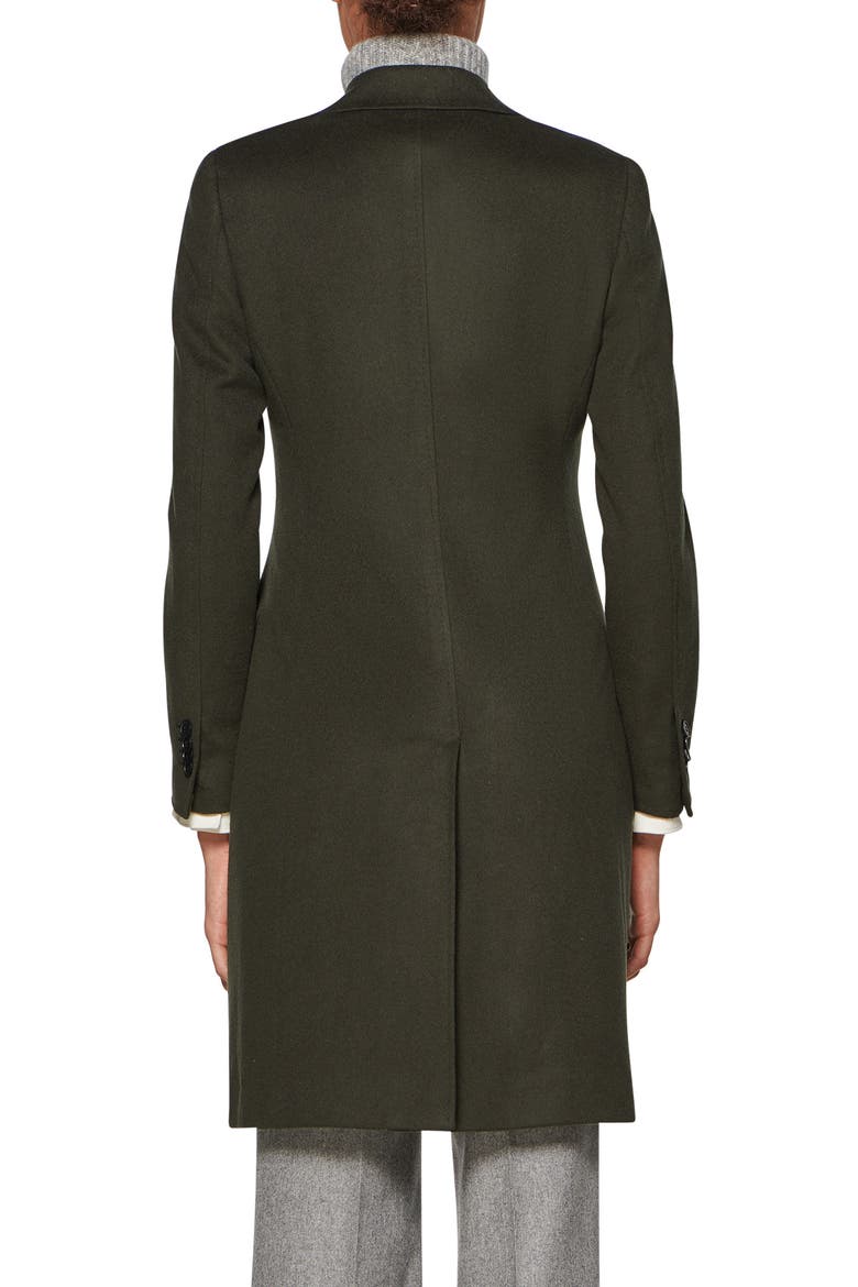 Ben Double Breasted Wool Coat, Alternate, color, GREEN