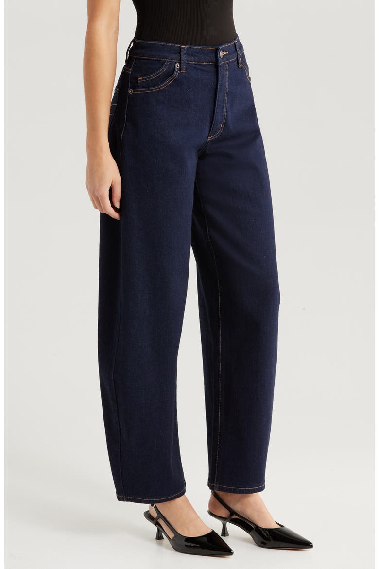 Gigi Ankle Barrel Leg Jeans, Alternate, color, RINSE DENIM
