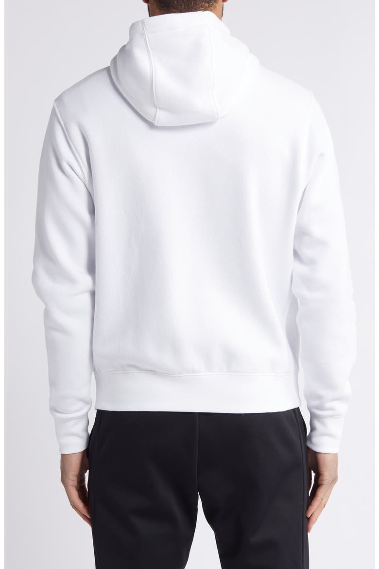 Men's Club Zip-Up Logo Hoodie, Alternate, color, WHITE/BLACK