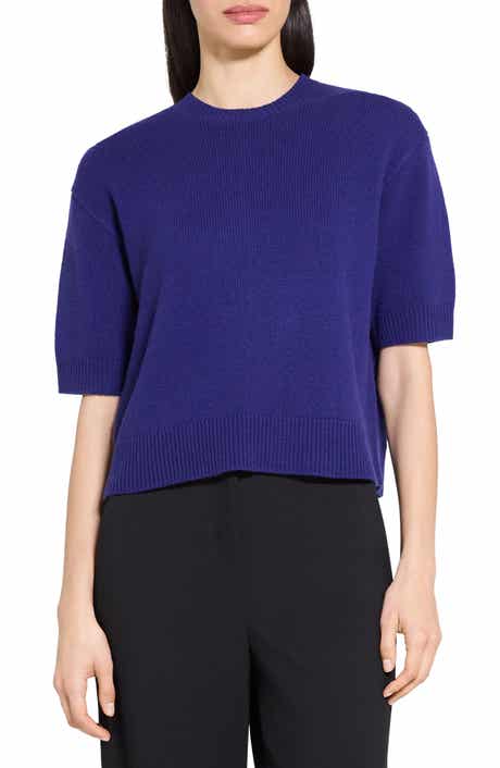 Theory Short Sleeve Cashmere Sweater