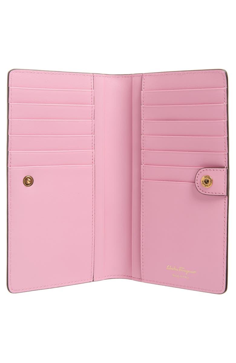 FERRAGAMO Salvatore Ferragamo Vimini Floral Print Leather Continental Wallet, Alternate, color, 