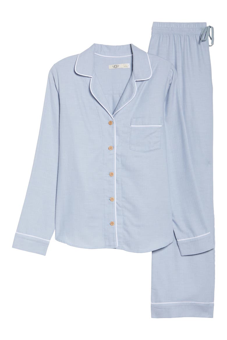 Raven Herringbone Pajamas, Alternate, color, OCEAN MIST
