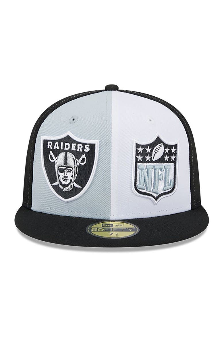 New Era Men's New Era  Gray/Black Las Vegas Raiders 2023 Sideline 59FIFTY Fitted Hat, Alternate, color, 