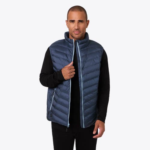 Mobile Warming Heated Puffer Vest In Blue