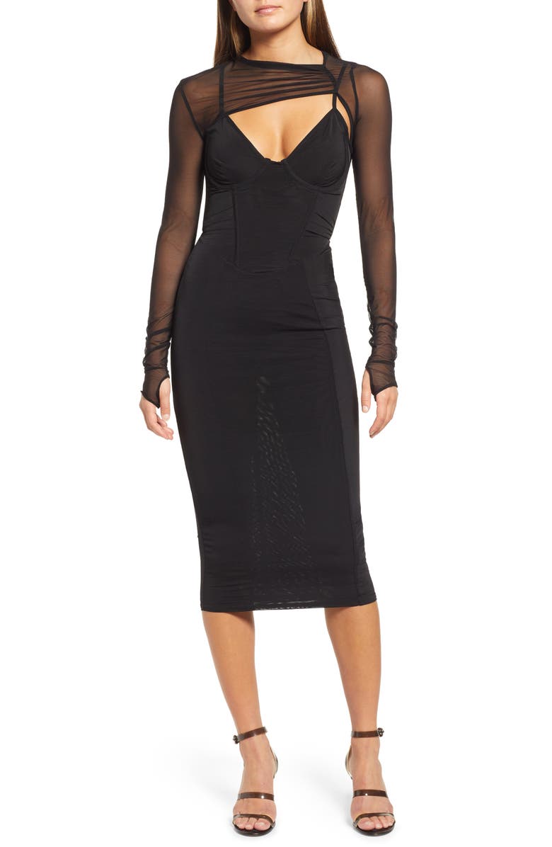 HOUSE OF CB Beatrice Corset Midi Dress 
Bolero Set, Alternate, color, 