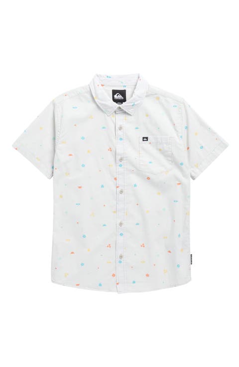 Kids' Piled Up Cotton Button-Up Shirt (Big Kid)