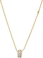 BY ADINA EDEN Wide Pave Roller Charm Necklace