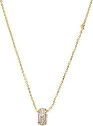 BY ADINA EDEN Wide Pave Roller Charm Necklace