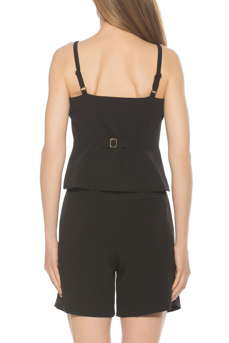 Amandine Vest Top, Alternate, color, BLACK