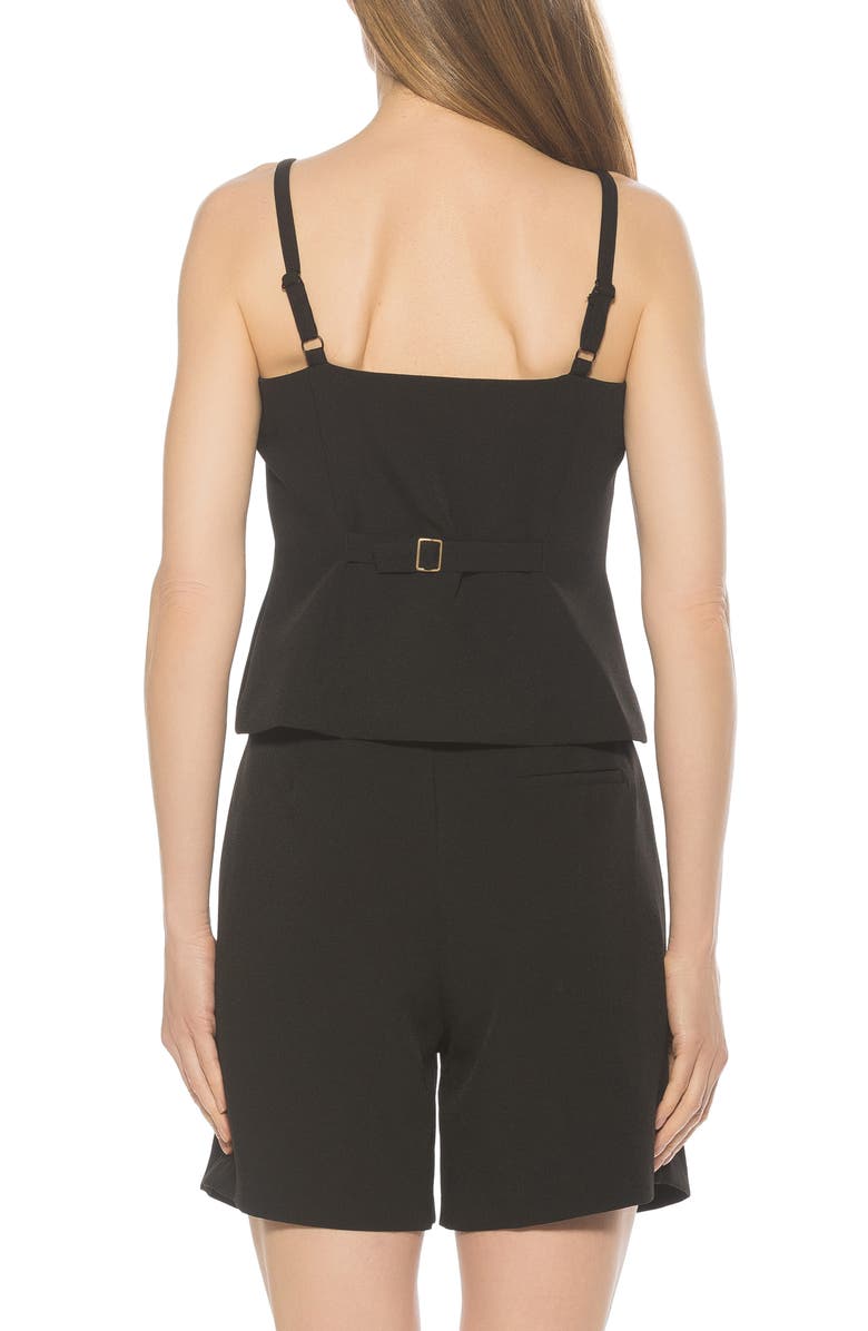 Alexia Admor Amandine Vest Top, Alternate, color, Black