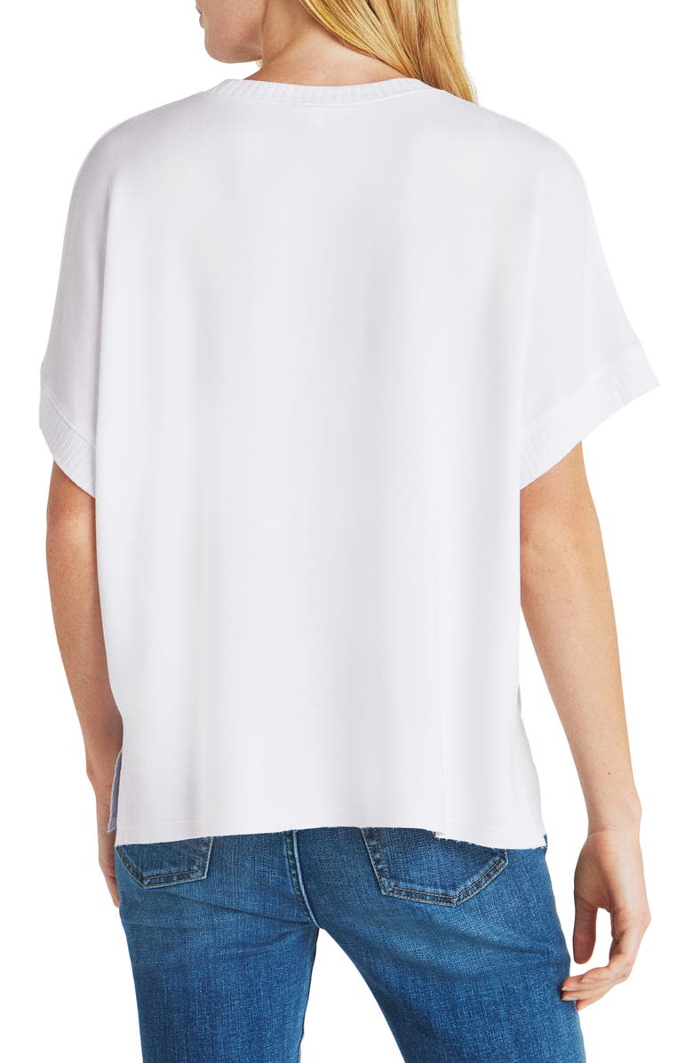 Splendid Supersoft Short Sleeve Sweatshirt, Alternate, color, Fresh White