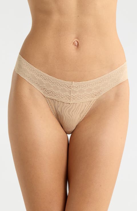 Allover Lace V-Front Thong