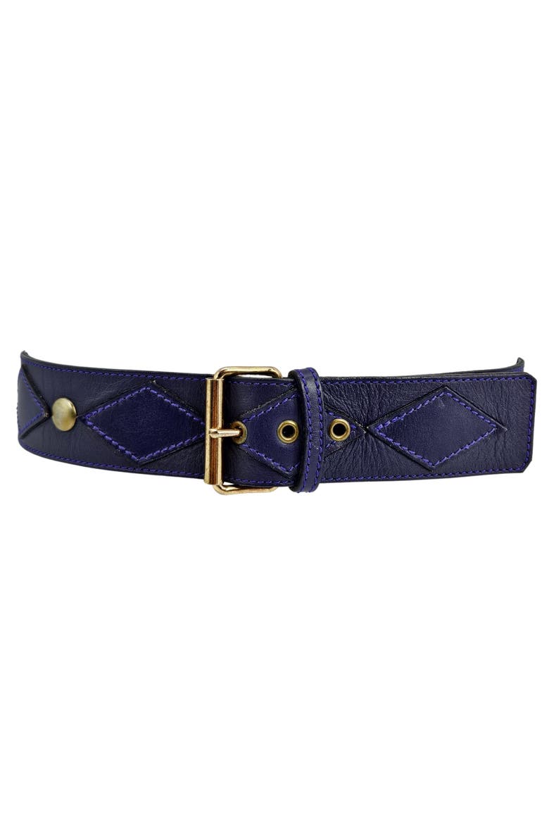 Vintage Sonia Rykiel Purple Stud Belt, Main, color, Purple
