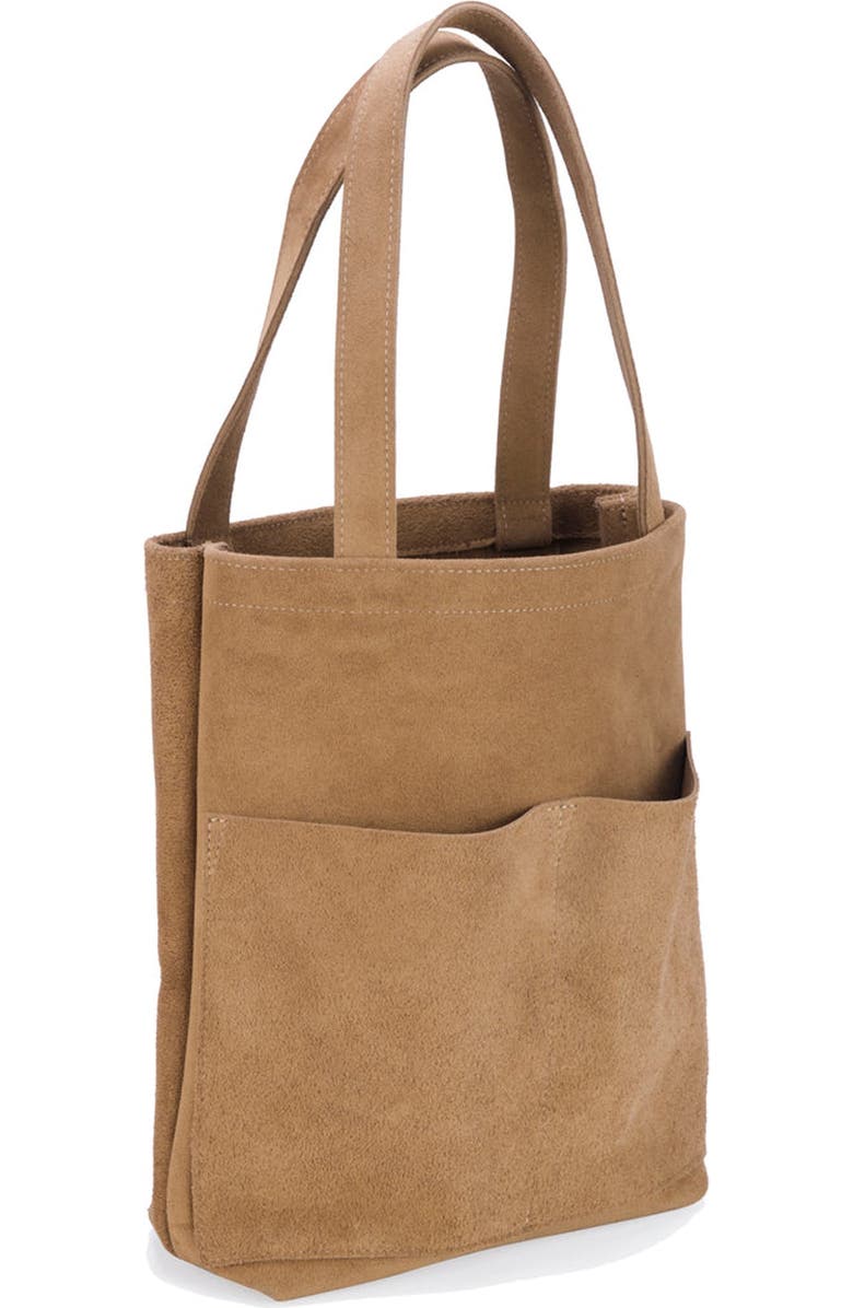 Ezra Arthur Brooklyn Nubuck Suede Leather Tote Bag, Alternate, color, Sand