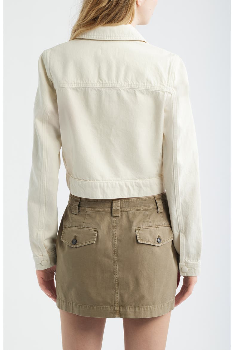 The Crop Denim Jacket, Alternate, color, SHELL