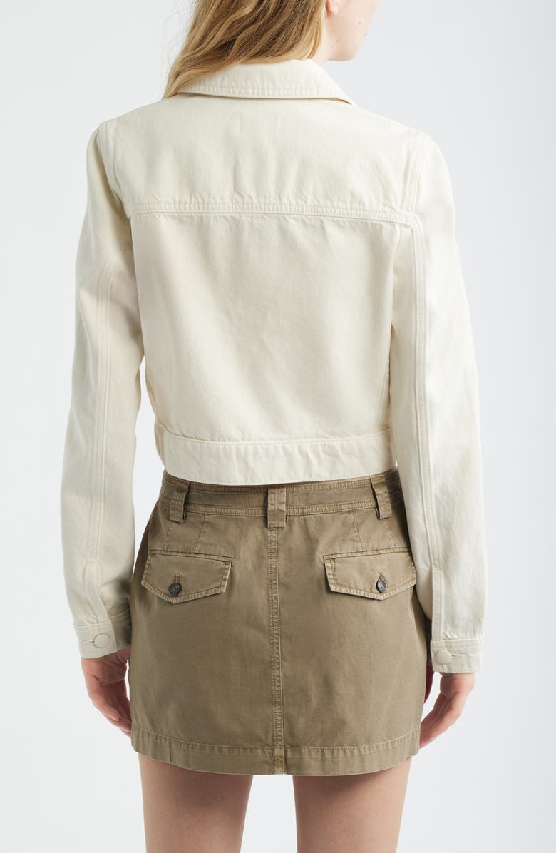 FRAME The Crop Denim Jacket, Alternate, color, Shell