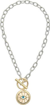 Juvell Evil Eye Toggle Pendant Necklace