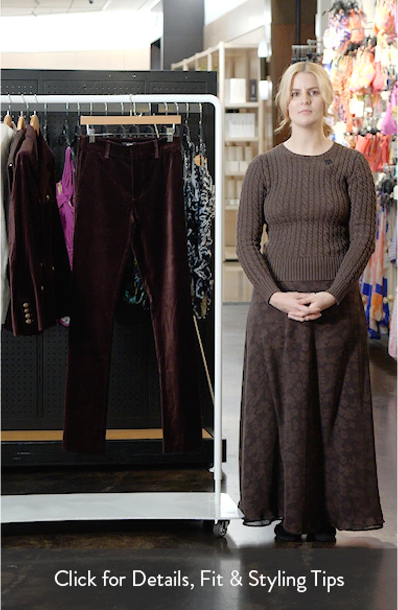Marlow High Waist Flare Velvet Trouser Pants, sales video thumbnail