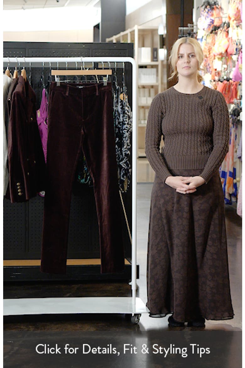 Marlow High Waist Flare Velvet Trouser Pants video