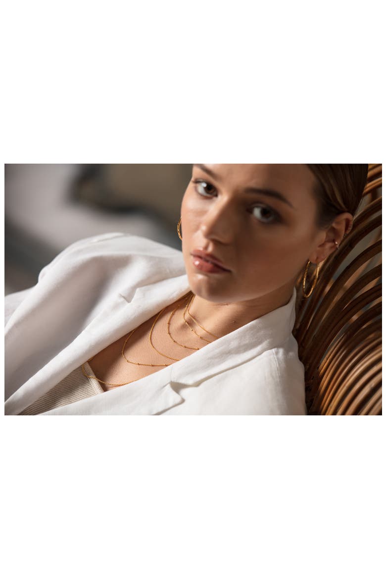 16-Inch Fine Bead Station Necklace, Alternate, color, GOLD