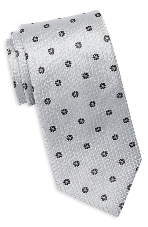 Medallion Jacquard Silk Tie
