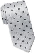 Duchamp Medallion Jacquard Silk Tie