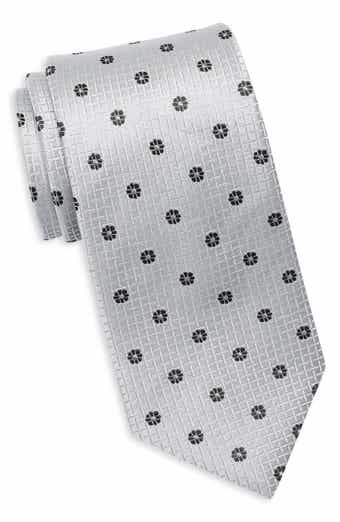 Duchamp Medallion Jacquard Silk Tie