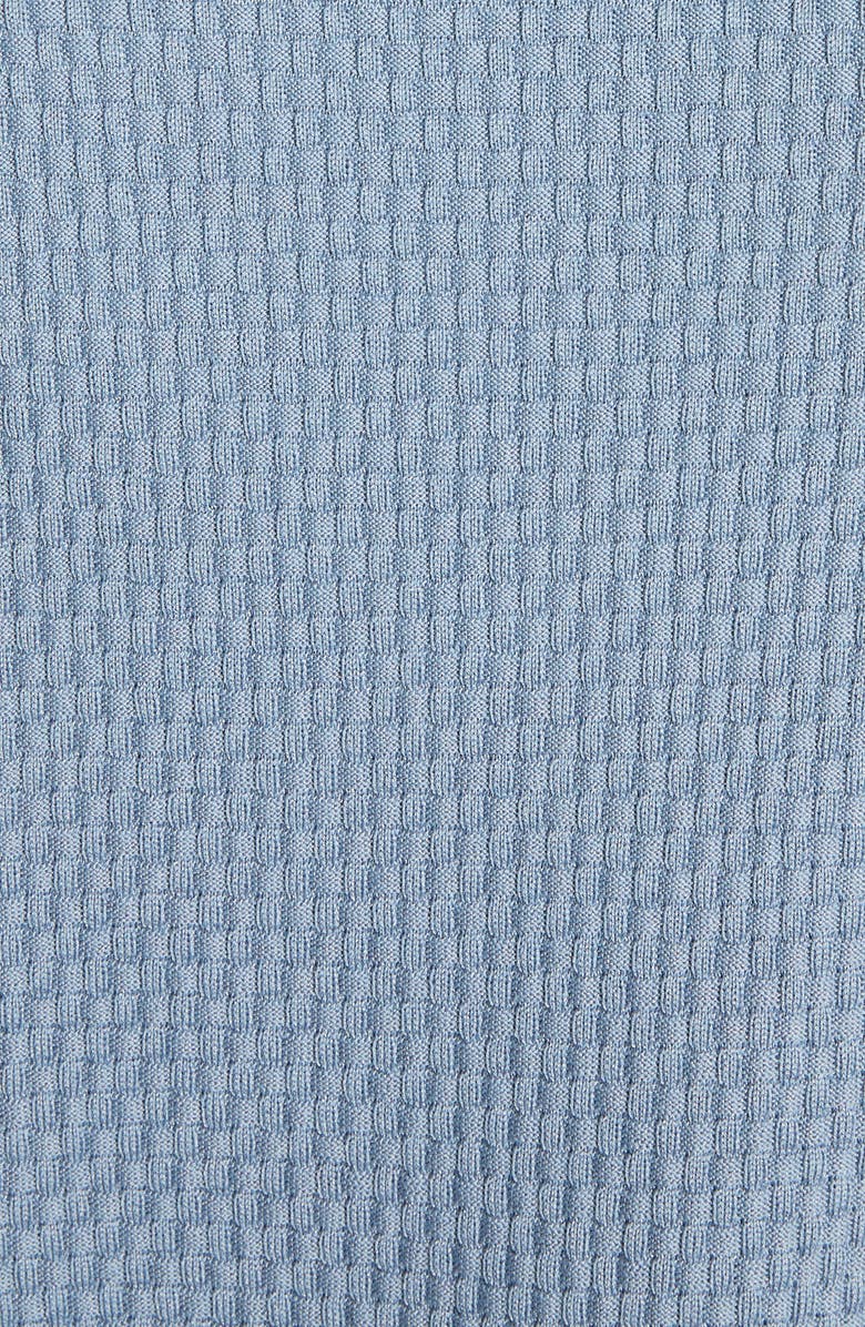 Dolce&Gabbana Basket Weave Stitch Short Sleeve Polo Sweater, Alternate, color, 