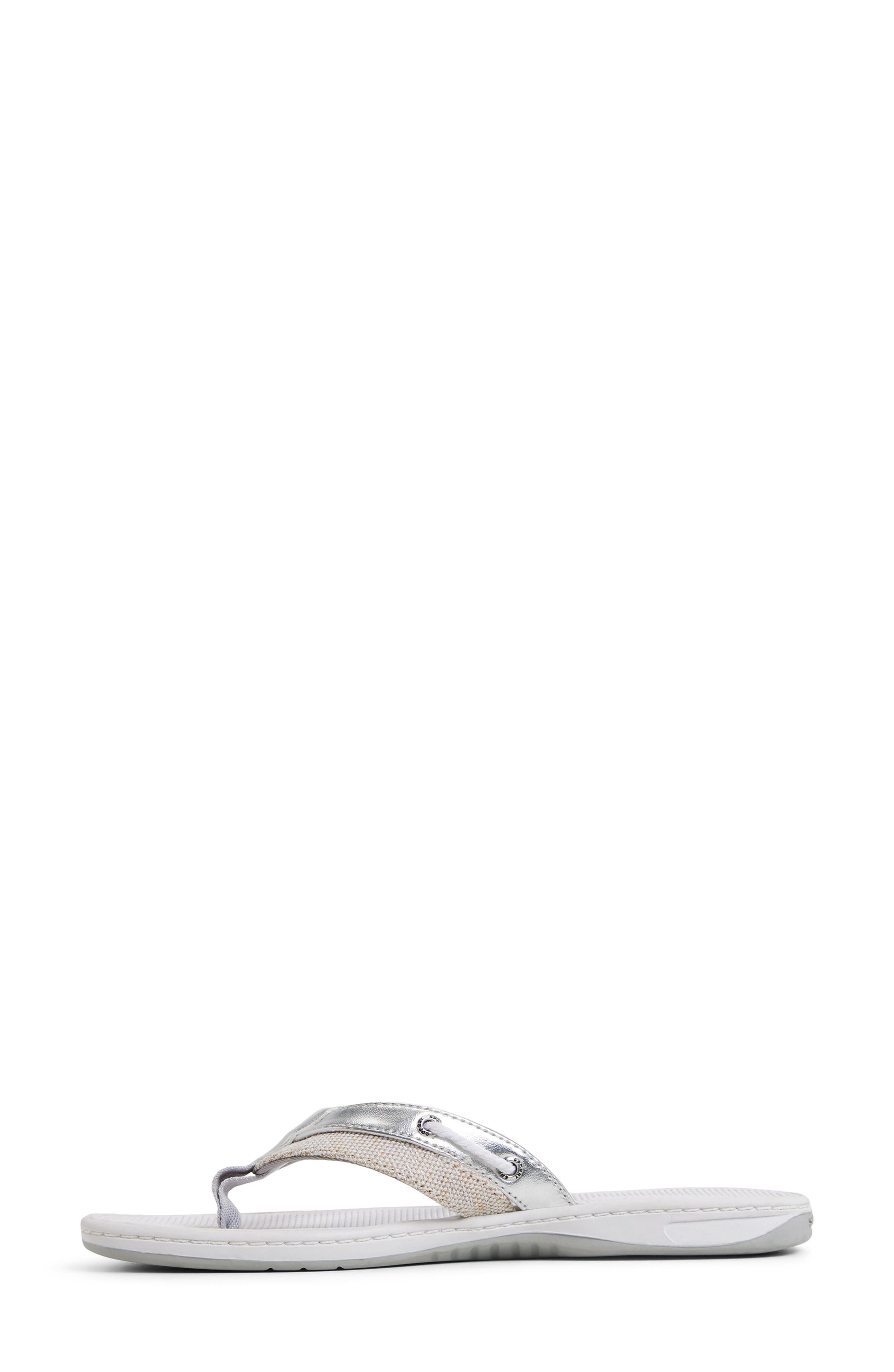 Sperry Sable Fish Flip Flop, Alternate, color, Silver
