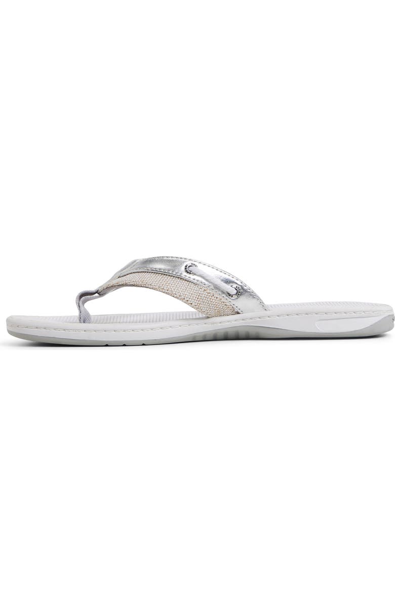 Sperry Sable Fish Flip Flop, Alternate, color, Silver