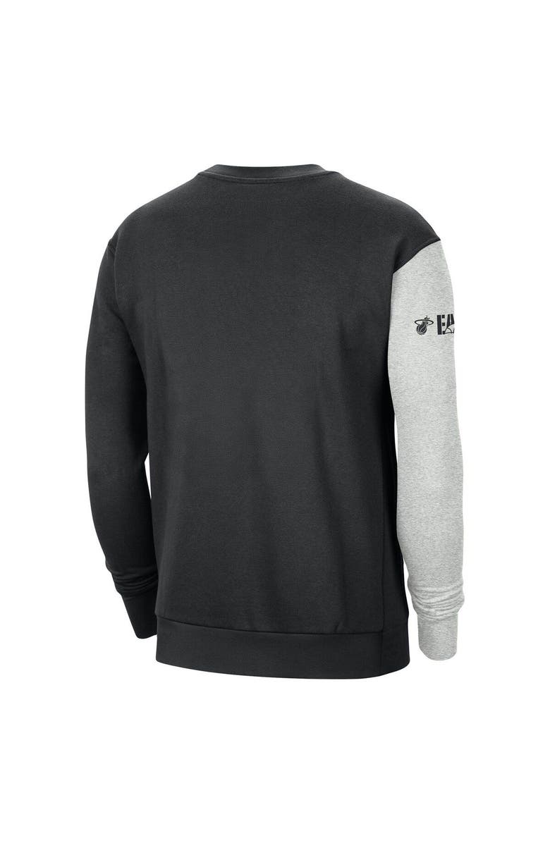 Nike Men's Nike Black/Heather Gray Miami Heat Courtside Versus Force & Flight Pullover Sweatshirt, Alternate, color, Black