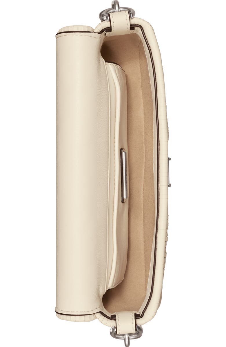 Tory Burch Small Kira Diamond Weave Convertible Leather Shoulder Bag, Alternate, color,