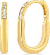 Sienna Vale Cubic Zirconia Huggie Hoop Earrings