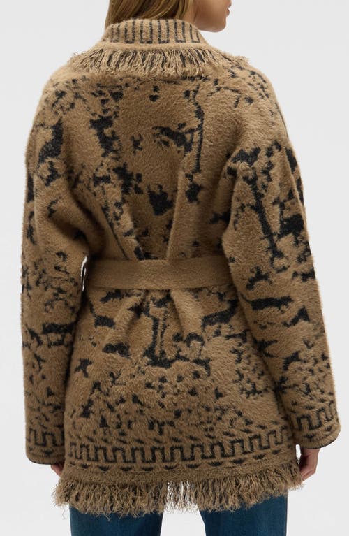 Nvlt Fringed Eyelash Sweater Coat In Multi