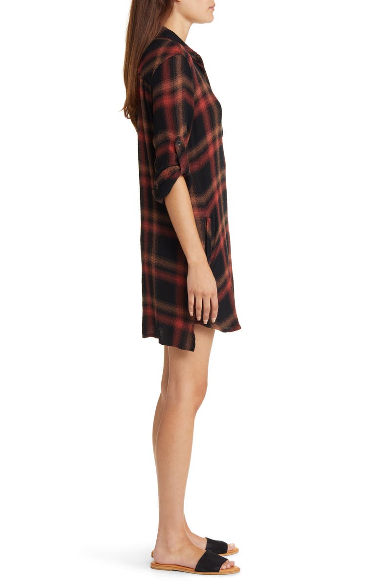 Bella Dahl Plaid Shirtdress, Alternate, color,