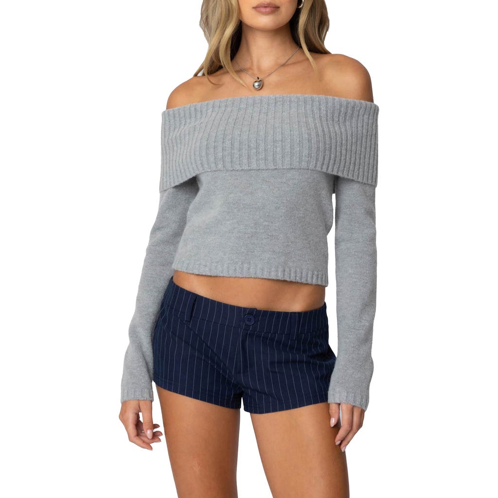 EDIKTED EDIKTED TAMARA FOLDOVER CROP SWEATER