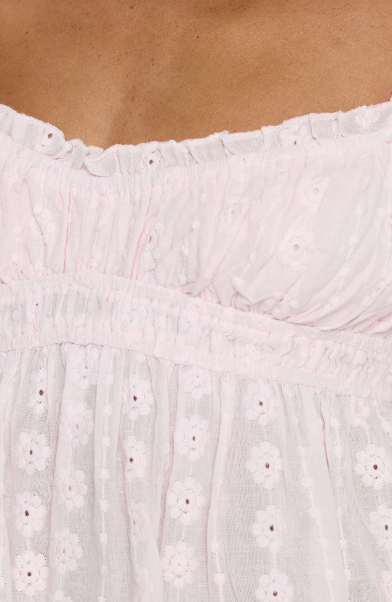 Princess Polly Summerfield Eyelet Cotton Top, Alternate, color, Soft Pink