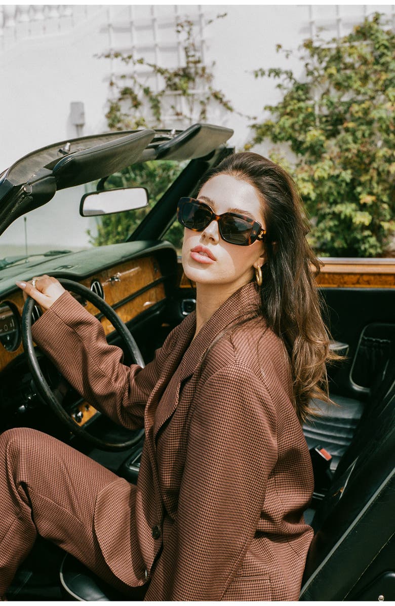 WAYF x Jourdan Sloane Power Play Longline Houndstooth Blazer, Alternate, color,